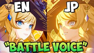 EN VS JP NAVIA Battle Voice Skill amp Burst Genshin Impact [upl. by Claudine200]