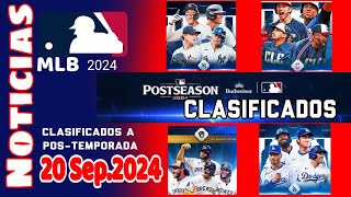 Equipos Clasificados y Eliminados  Postemporada MLB ⚾ 20 Septiembre 2024 Beisbol de Grandes Ligas [upl. by Delbert]