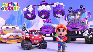 Wash The Vehicles Song  Wheels and Bubbles  Nursery Rhymes For Kids  Monty’s Garage [upl. by Eresed]