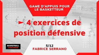 ► 4 exercices de position défensive par Fabrice Serrano [upl. by Aniuqaoj]