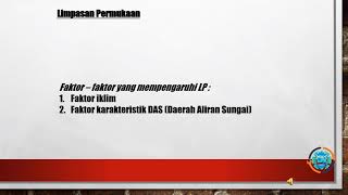 Belajar Online  Limpasan Permukaan  Surface Run Off  Air Larian [upl. by Alvin]