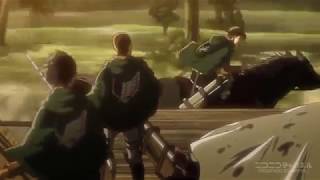 Shingeki no Kyojin Levi sees Petras corpse as it is tossed [upl. by Irahc]