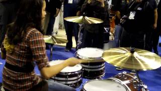 Lady Drummer at NAMM 2010 [upl. by Sunil]