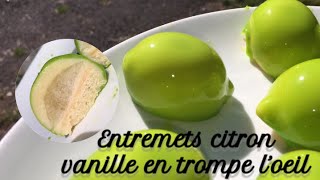 Entremet citron vanille trompe l’œil mesrecettesgourmandes [upl. by Eltsyek]