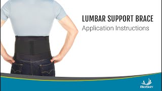 Lumbar Support Brace Application Instructions [upl. by Sherie630]