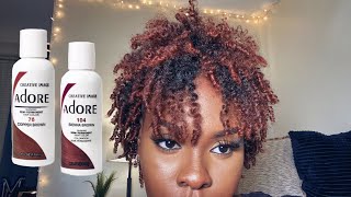 Adore Semi Permanent Hair Color  How To Dye Natural Hair 2020  Copper Brown  FALL HAIR COLOR [upl. by Mcfarland529]