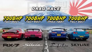 WHEN LEGENDS RACE PT 5 700HP SKYLINE v SUPRA v RX7 v SILVIA [upl. by Naarah734]