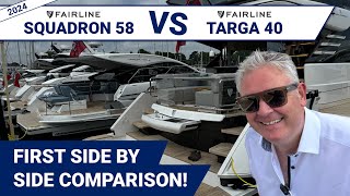 Spaceships First Side by Side of the New Fairline Squadron 58 and New Fairline Targa 40 [upl. by Rosena]