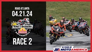 Mission King of the Baggers Race 2 at Road Atlanta 2024  FULL RACE  MotoAmerica [upl. by Sorilda722]