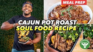 Soul Food Meal Prep  Cajun Pot Roast Recipe amp Greens [upl. by Eelirrem]