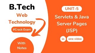 Unit 5 Servlets and Java Server Pages JSP Web Technology AKTU With Notes  BTech 3rd Year KCS 602 [upl. by Renato620]