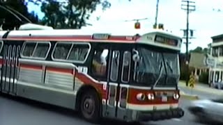 Toronto Transit System in 1986 TTC Streetcars Trolley Buses and Subway [upl. by Sekoorb]