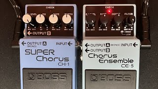 comparison between various boss chorus pedals [upl. by Lj]