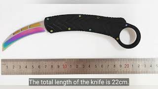 C7 Rainbow Karambit Auto Knives Combat Tactical Pocket Curved Blade Folding Claw Automatic Knife [upl. by Nakhsa]