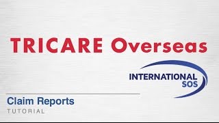 ProvidersTRICARE Overseas Web Claim Reports [upl. by Adaner]