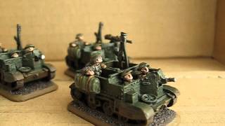 Flames of War Bren gun carriers  universal carriers [upl. by Alakam]