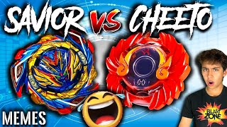 Beyblade Memes 😂 Savior Valkyrie vs Cheeto  Funny Beyblade Burst Tournament [upl. by Rae]