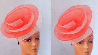 How to create this spiral crinoline design  Diy  Crinoline Fascinator Design [upl. by Adnahsar]