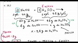 Reagentes limitantes e excesso [upl. by Ecaidnac]