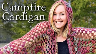 Campfire Cardigan  Crochet Tutorial  Advanced Beginner [upl. by Elehcar192]