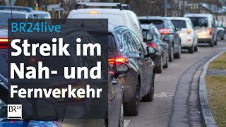 BR24live Alles steht still – Großer Streiktag im Nah und Fernverkehr  BR24 [upl. by Dadelos821]