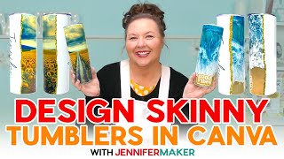 How Design A Glitter Edge Tumbler In Canva And Sublimate It [upl. by Armilda]