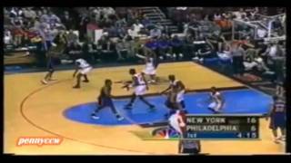 NBA Greatest Duels Allen Iverson vs Latrell Sprewell 2001 NonEnglish Commentary [upl. by Nylavad]