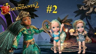 Anna and Elsa Toddlers meet Uma and Ursula Part 2  Pirates Sprites and Diamonds Barbie Dolls Toys [upl. by Ennoved]