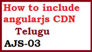 how to include angularjs CDN in html Teluguvlr training [upl. by Vacuva]