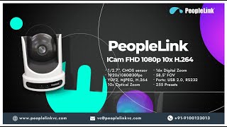 PTZ Conference Camera  PeopleLink iCam FHD 1080p 10x H264 [upl. by Rednasela57]