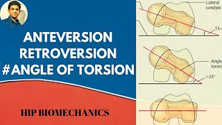 Anterversionamp Retroversion Angle of torsionhip biomechanics [upl. by Lashar315]