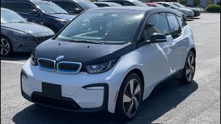 BMW I3 EV in Capparis White wBMW i Frozen Blue Accent Atelier European Dark interior walk around😊👍 [upl. by Tiedeman]