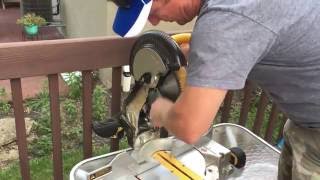 Dewalt DW703 Compound Miter Saw blade replacement [upl. by Latea]