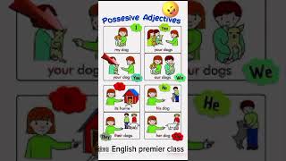 Possessive Adjectives In English  vocabulary adjectives [upl. by Merrily994]