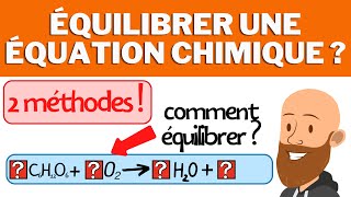 Comment équilibrer une équation chimique cours de physique chimie lycée [upl. by Leerzej]