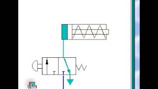 using a 3 2 NC valve to control a cylinder [upl. by Aynad]