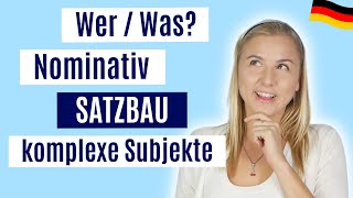 Deutsche Grammatik Das Subjekt im Satz  B1 B2 [upl. by Ennagem]