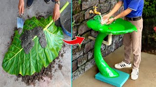 Creative and unique handwashing basin from cement [upl. by Armington]