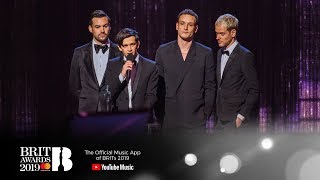 The 1975 win British Group  The BRIT Awards 2019 [upl. by Nevsa]