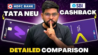 TATA Neu Infinity Vs SBI Cashback Credit Card 🤗 [upl. by Aihtebat]