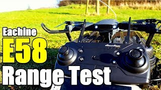 Eachine E58 Drone Range Test How far will it go and The Wifi FPV [upl. by Prudence]