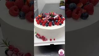 How to Decorate a Stunning Fresh Fruit Cake with Cherries and Berries [upl. by Jules30]