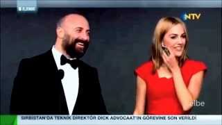 GQ Moty 2014 Ödül Töreni Halit Ergenc with Berguzar Korel and Meryem Uzerli [upl. by Angelica]