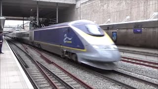 Evening Peak at Stratford International HS1  180416 [upl. by Annavas]