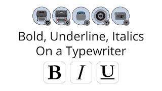 How to Bold Underline and Italicise Text on a Typewriter [upl. by Roger]