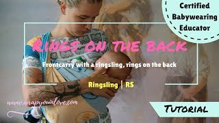 Ringsling front carry  rings on the back nursing [upl. by Eileek]