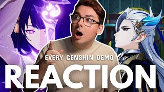 VETERAN GENSHIN IMPACT PLAYER REACTS TO EVERY CHARACTER DEMO [upl. by Rillis]