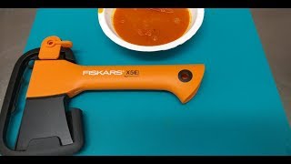 A quick review and cooking with Fiskars X5 axe [upl. by Asyla]