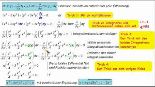 Exakte Differentialgleichungen 1 ► Erklärung am Beispiel [upl. by Aufmann]