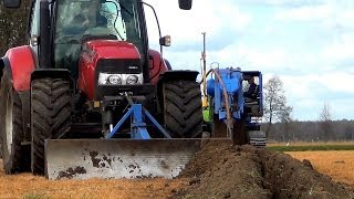 Drainage aanleggen met Inter Drain 1824 T en Case IH Maxxum 125 [upl. by Jews324]